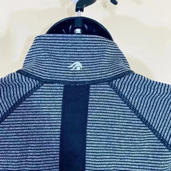 Ideology Striped Zip Athletic Sweatshirt Jacket - Picture 10 of 13